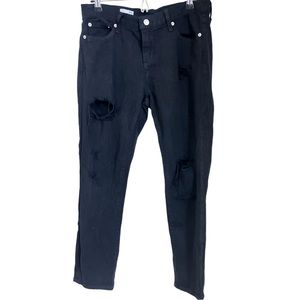 Gap Black Girlfriend Distressed Jeans Size 29r
